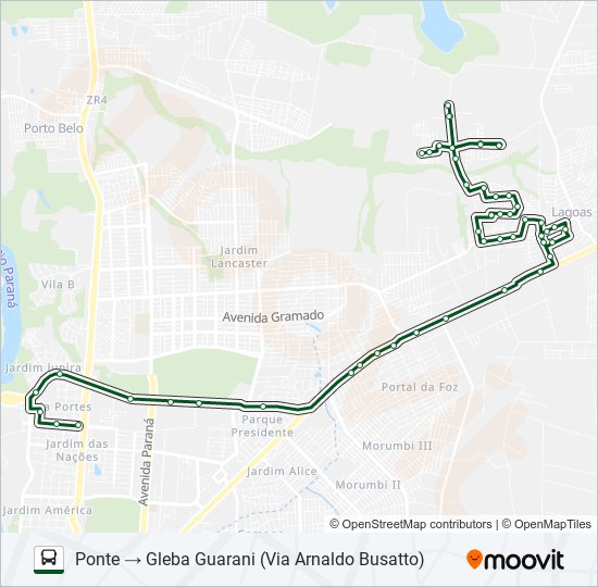 Mapa de 0205 SANTA RITA / PONTE de autobús