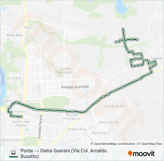 0205 SANTA RITA / PONTE Bus Line Map