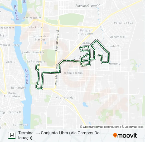 0310 CONJUNTO LIBRA Bus Line Map