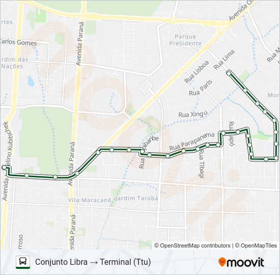 0310 CONJUNTO LIBRA Bus Line Map