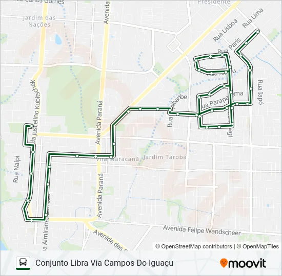 0310 CONJUNTO LIBRA Bus Line Map