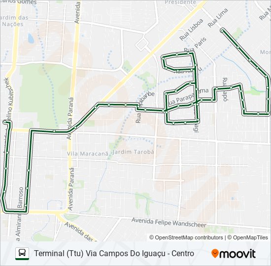 Mapa da linha 0310 CONJUNTO LIBRA de ônibus