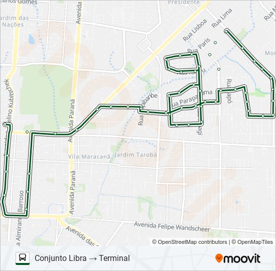 0310 CONJUNTO LIBRA bus Line Map