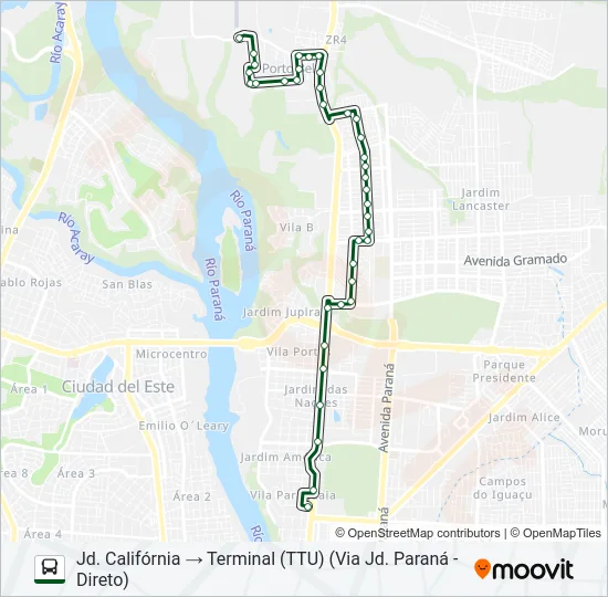 0103 PORTO BELO Bus Line Map