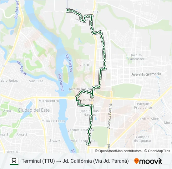 0103 PORTO BELO Bus Line Map