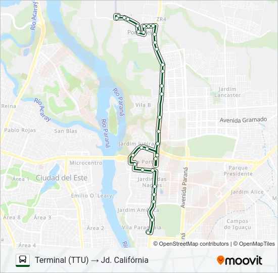 0103 PORTO BELO Bus Line Map