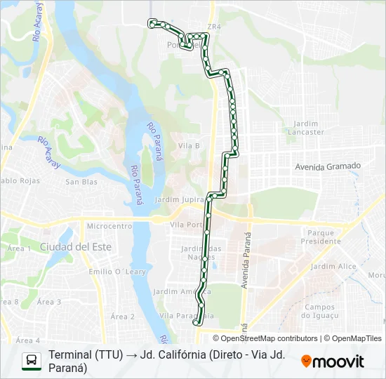 0103 PORTO BELO Bus Line Map