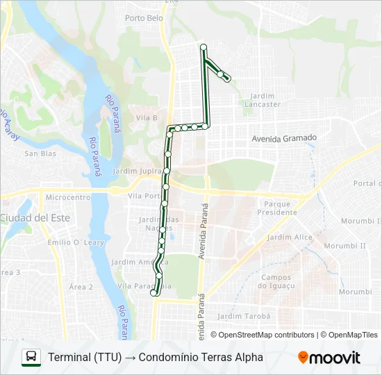 0035 TERRAS ALPHA Bus Line Map