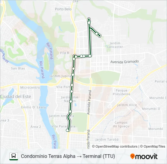 0035 TERRAS ALPHA Bus Line Map
