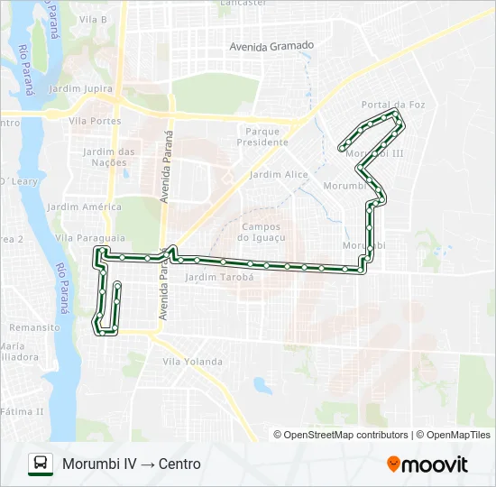 0335 MORUMBI Bus Line Map