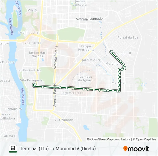 0335 MORUMBI Bus Line Map