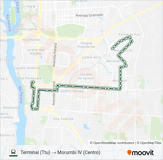 0335 MORUMBI Bus Line Map