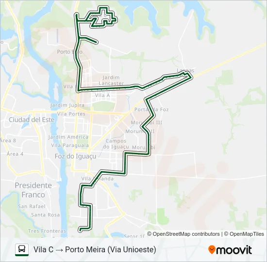 0320 INTERBAIRROS Bus Line Map