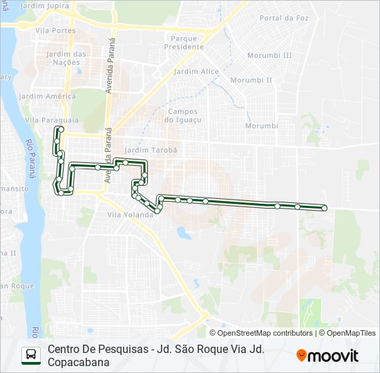0325 JARDIM GUARAPUAVA bus Line Map