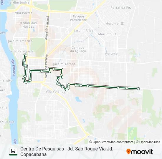 0325 JARDIM GUARAPUAVA Bus Line Map