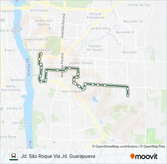 0325 JARDIM GUARAPUAVA Bus Line Map
