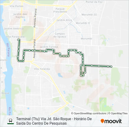 0325 JARDIM GUARAPUAVA Bus Line Map