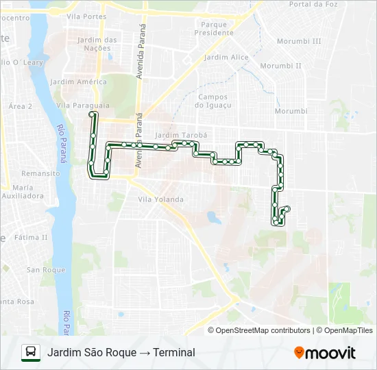0325 JARDIM GUARAPUAVA Bus Line Map