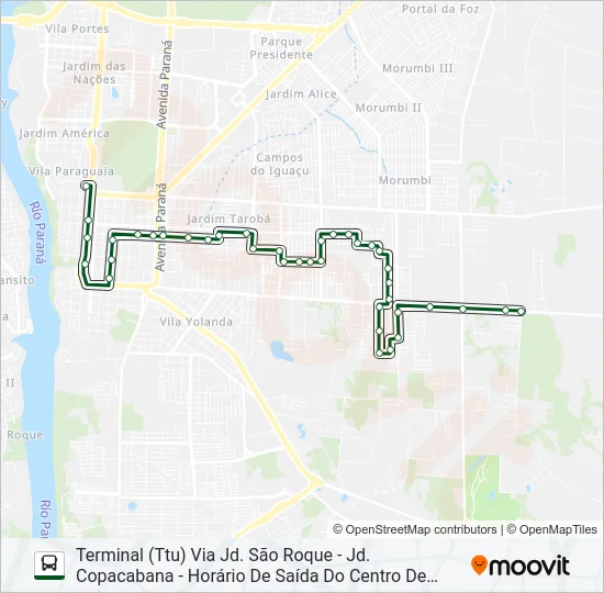 0325 JARDIM GUARAPUAVA Bus Line Map
