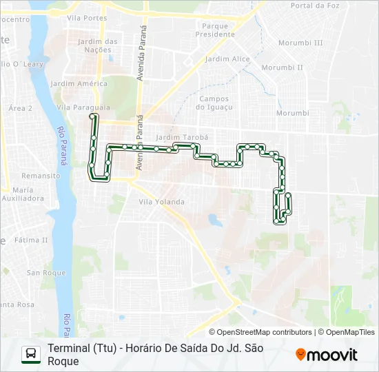 0325 JARDIM GUARAPUAVA Bus Line Map
