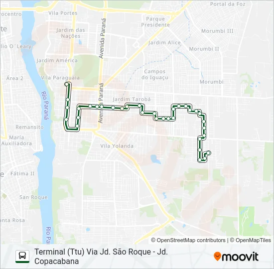 0325 JARDIM GUARAPUAVA Bus Line Map