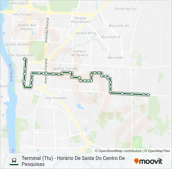 0325 JARDIM GUARAPUAVA Bus Line Map