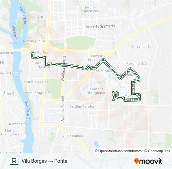 0350 VILA BORGES / PONTE Bus Line Map