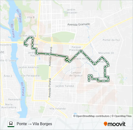 0350 VILA BORGES / PONTE Bus Line Map