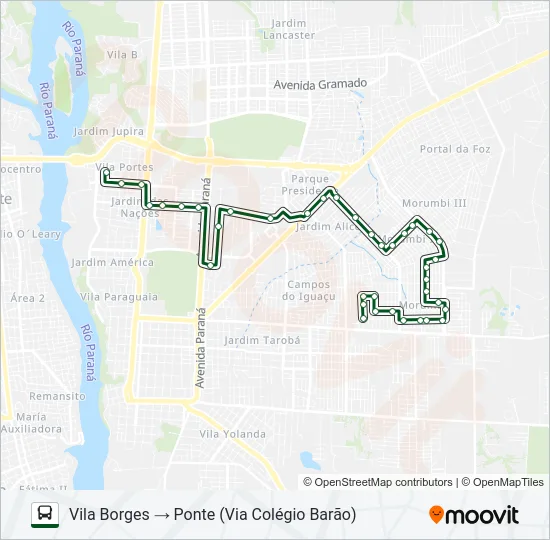 0350 VILA BORGES / PONTE Bus Line Map