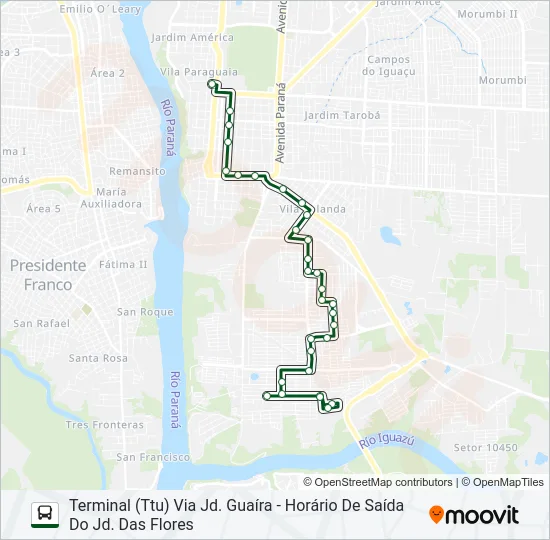 0116 JARDIM DAS FLORES Bus Line Map