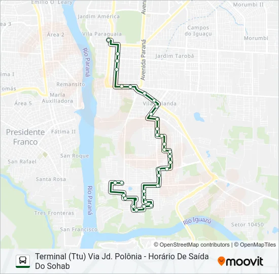 0116 JARDIM DAS FLORES Bus Line Map