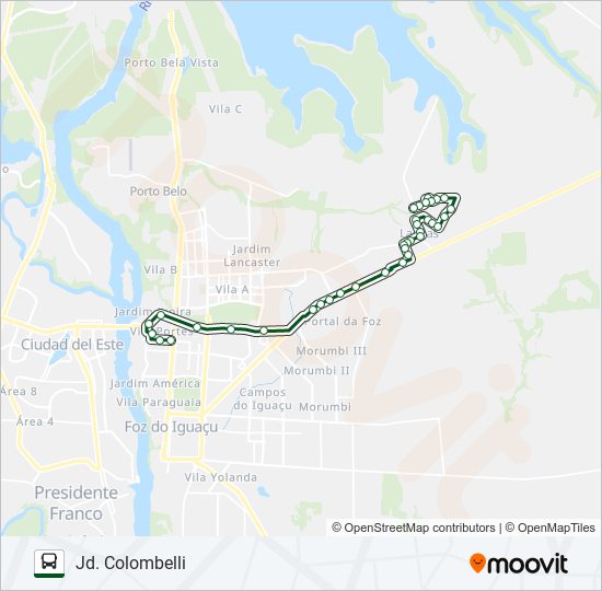 Mapa de 0230 TRÊS LAGOAS / PONTE de autobús