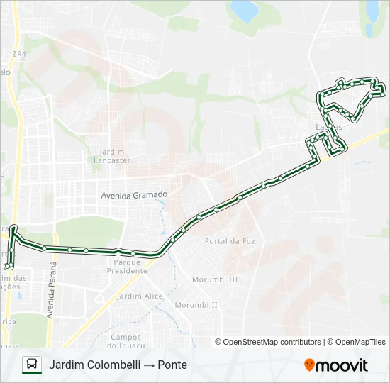 0230 TRÊS LAGOAS / PONTE Bus Line Map