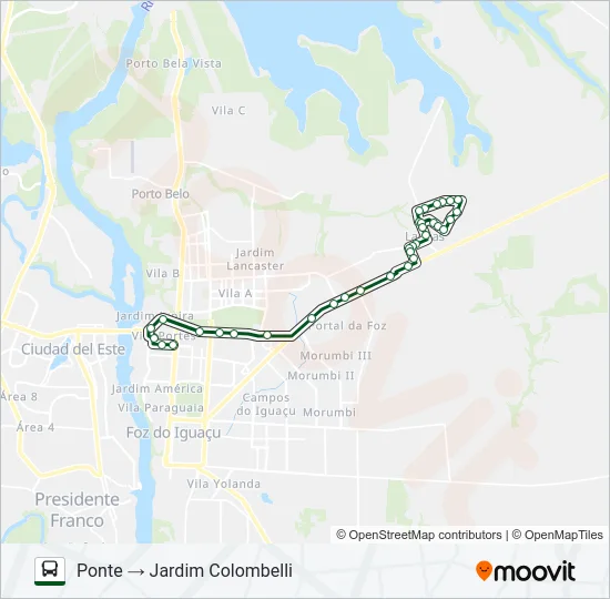 0230 TRÊS LAGOAS / PONTE Bus Line Map