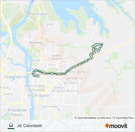 0230 TRÊS LAGOAS / PONTE Bus Line Map