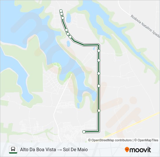 Mapa da linha 0240 ALTO DA BOA VISTA (ALIMENTADOR) de ônibus