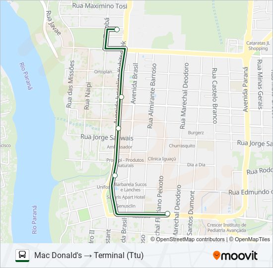 0101-0102 VILA C NORTE - VILA C SUL bus Line Map