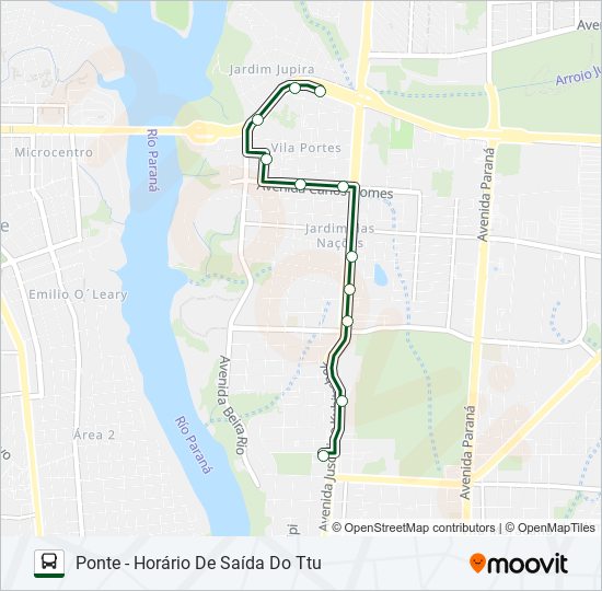 0101-0102 VILA C NORTE - VILA C SUL bus Line Map