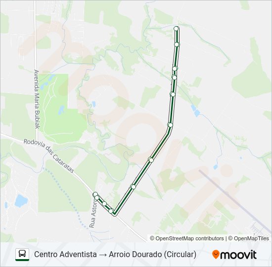 Mapa da linha 0100 REMANSO GRANDE (ALIMENTADOR) de ônibus