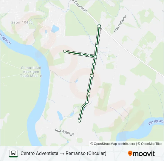 0100 REMANSO GRANDE (ALIMENTADOR) Bus Line Map
