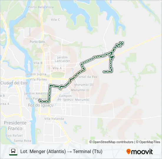 0255 LOT. MENGER Bus Line Map