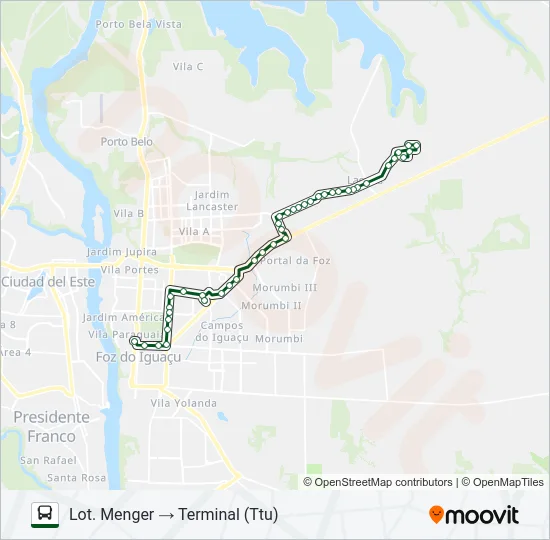 0255 LOT. MENGER Bus Line Map