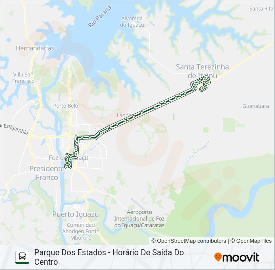 Mapa da linha 0255 LOT. MENGER de ônibus