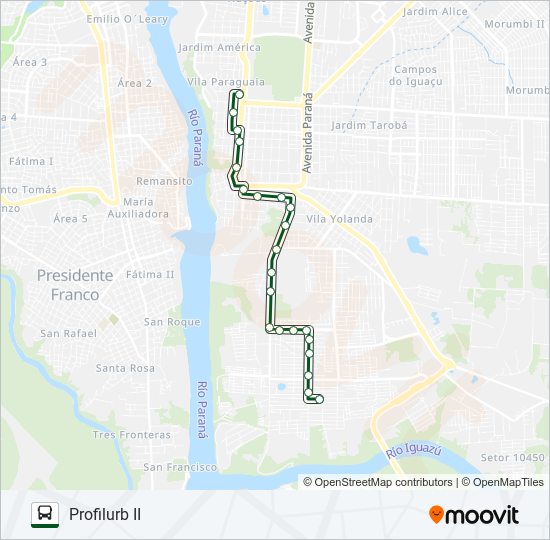 Mapa de 0117 PROFILURB II de autobús