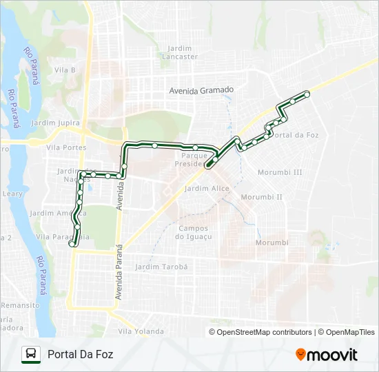 0360 PORTAL DA FOZ Bus Line Map