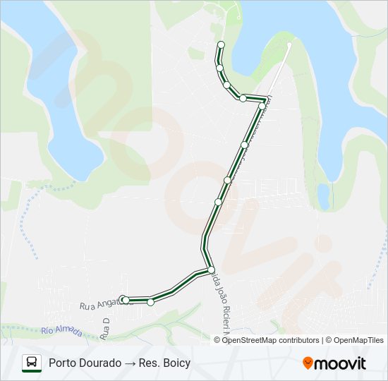 Mapa da linha A225 TRÊS LAGOAS (ALIMENTADOR) de ônibus