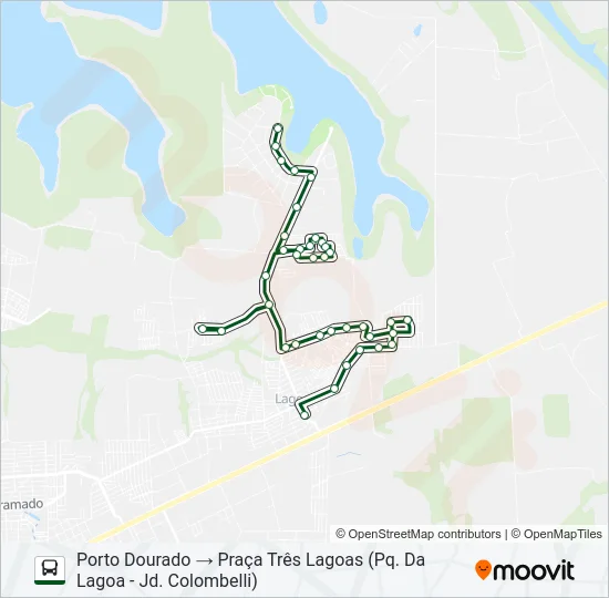 A225 TRÊS LAGOAS (ALIMENTADOR) Bus Line Map