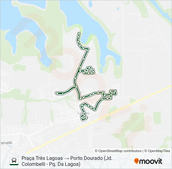A225 TRÊS LAGOAS (ALIMENTADOR) Bus Line Map