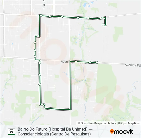 A325 JARDIM GUARAPUAVA (ALIMENTADOR) Bus Line Map
