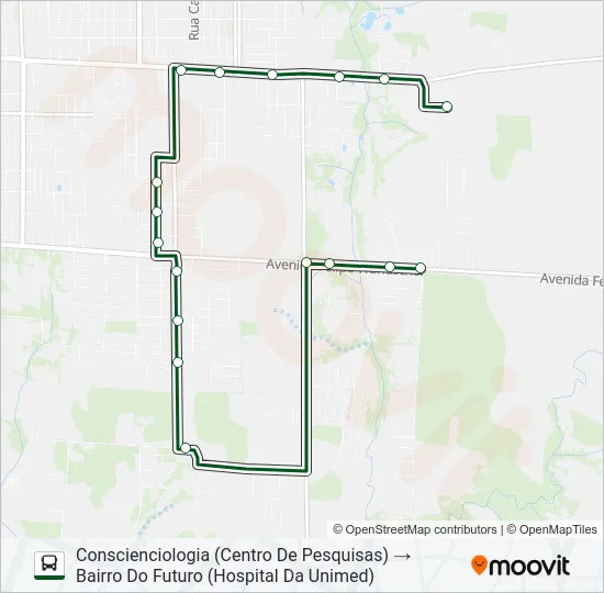 A325 JARDIM GUARAPUAVA (ALIMENTADOR) Bus Line Map